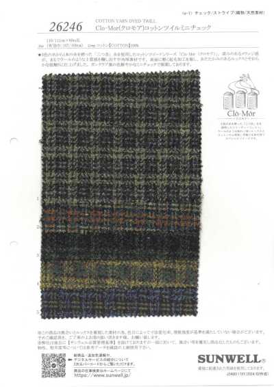 26246 Clo-Mor Baumwoll-Twill Mini-Karo