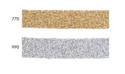 313-101 Metallisches Strickband Lamé (Cupro x Polyester)