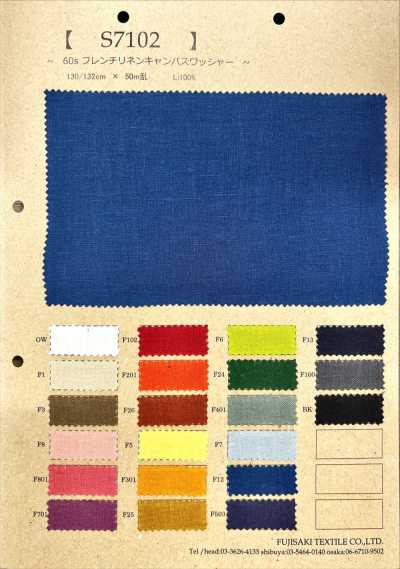 S7102 60S Französischer Leinen-Canvas, Waschfinish