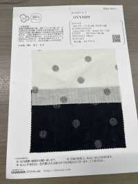 OYY0209 Leinen Ramie Mangan Kasuri Polka Dot Muster[Textilgewebe] Oharayaseni Sub-Foto