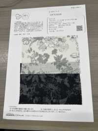 OYY0210 Leinen Ramie Mangan Kasuri Garten Blumenmuster[Textilgewebe] Oharayaseni Sub-Foto
