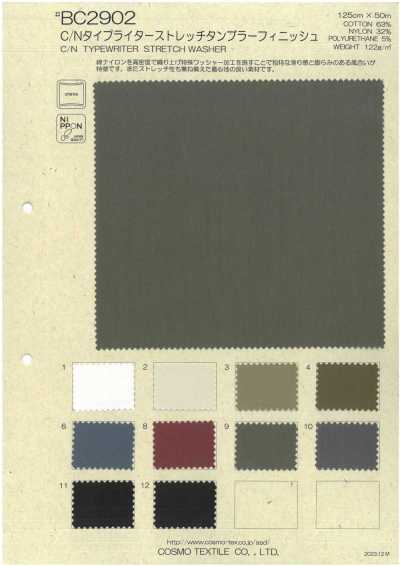 BC2902 C/N Typewriter-Gewebe Stretch-Tumbler-Finish