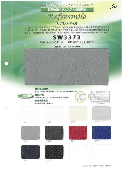 SW3373 Antibakterieller, feuchtigkeitsabsorbierender, schnelltrocknender Strickstoff