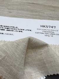 HK5747 Baumwoll-Leinen-Ripstop[Textilgewebe] KOYAMA Sub-Foto