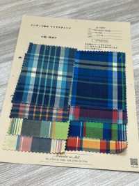 A-1657 Indigogefärbtes Madras-Karo[Textilgewebe] ARINOBE CO., LTD. Sub-Foto