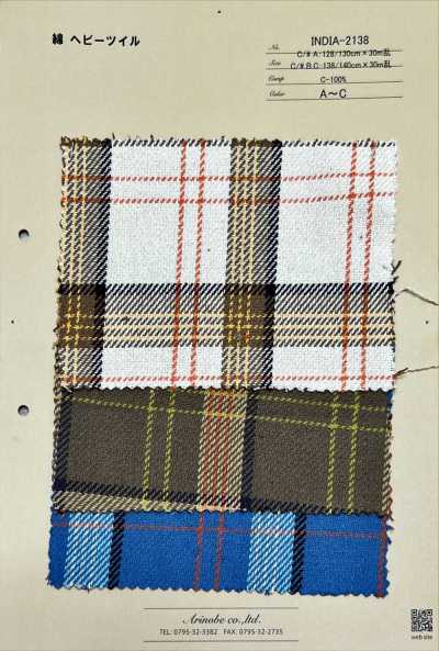 INDIA-2138 Schwerer Baumwoll-Twill