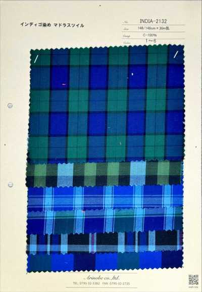Indigogefärbter Madras-Twill