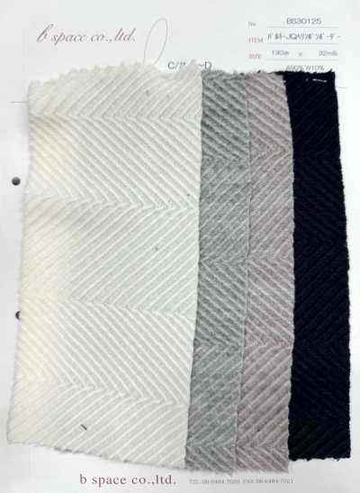 BS30125 Voluminöses Jacquard-Fischgratmuster mit horizontalen Streifen