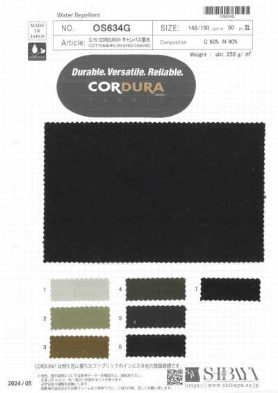 OS634G Baumwoll/Nylon CORDURA® wasserabweisender Canvas
