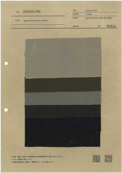RR3620PRF Gekämmtes Weather-Gewebe, Paraffin-Finish