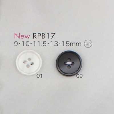 RPB17 Hergestellt in Japan, 4-Loch-Knopf mit Rand aus recyceltem PET-Harz