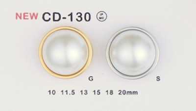 CD-130 Metallknopf (Perlmutt-Kombinationsknopf)