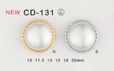 CD-131 Metallknopf (Perlmutt-Kombinationsknopf)