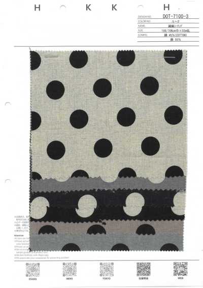 DOT-7100-3 Baumwoll-Leinen-Nesselstoff mit Münzpunkt