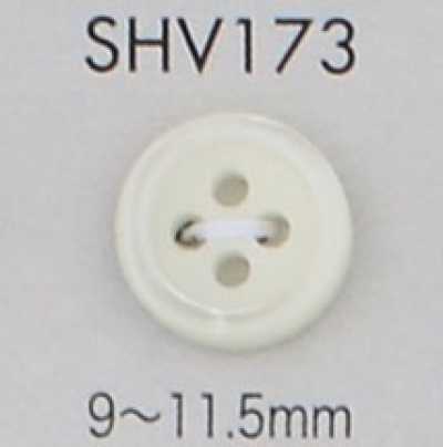 SHV173 4-Loch-Perlmuttknopf mit Rand