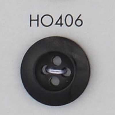 HO406 Knopf aus echtem Büffelhorn, Naturmaterial, 4-Loch