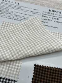 KB9004 Leinen/Baumwolle, Garngefärbtes Gingham-Karo[Textilgewebe] KOYAMA Sub-Foto