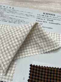 KB9004 Leinen/Baumwolle, Garngefärbtes Gingham-Karo[Textilgewebe] KOYAMA Sub-Foto