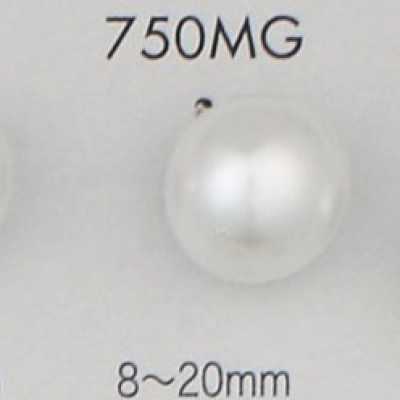 750MG Harnstoffknopf mit Perlmutt-Finish, goldfarben, mit Halbring-Steg