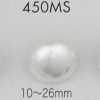450MS Perlmuttartiger Harnstoffknopf mit silbernem Halbring-Schaft
