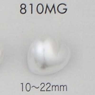 810MG Perlmuttähnlicher Knopf aus Harnstoffharz mit Goldsteg