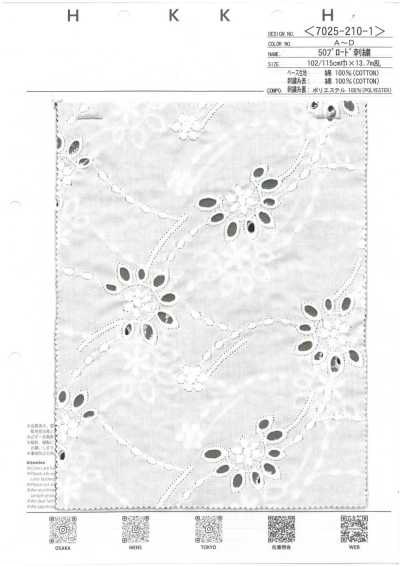 7025-210-1 50er Popeline-Stickerei