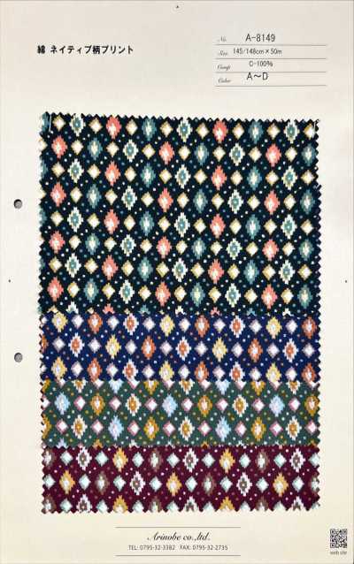 A-8149 Baumwoll-Print mit Ethno-Muster