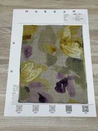 7025-710-1 Leinen-Webstuhl (Aquarell-Blumenmuster)[Textilgewebe] HOKKOH Sub-Foto