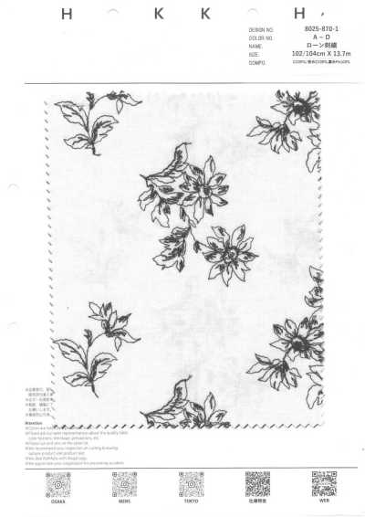 8025-870-1 Batist-Stickerei