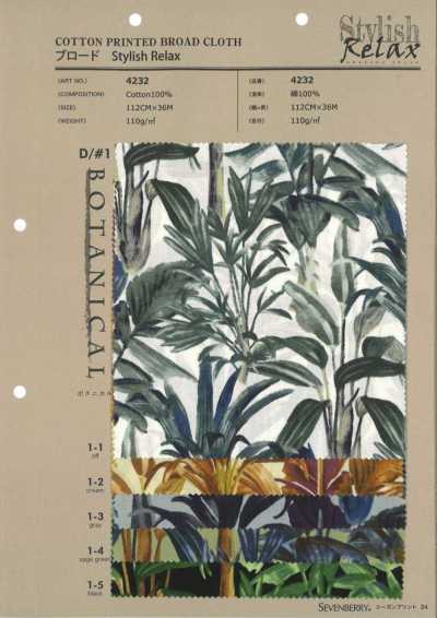 4232 Popeline Stilvoll Relax botanisch