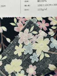 850496 SEVENBERRY® Lawn Japanisches Blumenmuster[Textilgewebe] VANCET Sub-Foto