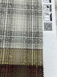 43499 (Ri) Polyester/Rayon Boucle Ombre Check[Textilgewebe] SUNWELL Sub-Foto