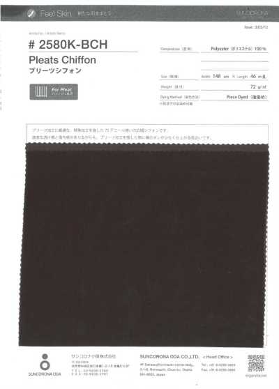 2580K-BCH Plissierter Chiffon
