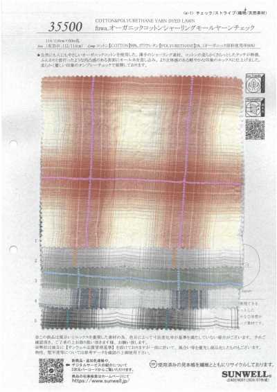 35500 Fuwa. Bio-Baumwoll-Lawn-Karo