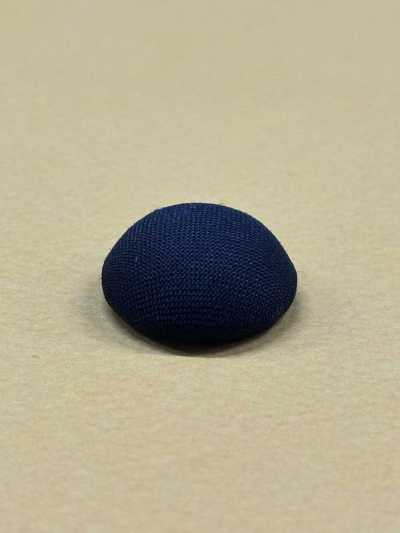 Bezogener Knopf, Halboberteil, ohne Schaft