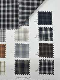 3SG034 Polyester/Baumwolle Plaid[Textilgewebe] Chambray Unterfoto