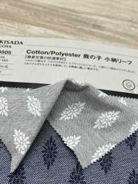 1078505 Baumwolle/Polyester, Perlmuster, Kleines Blattmuster[Textilgewebe] TAKISADA NAGOYA Sub-Foto