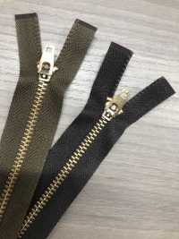 4-G-CO-OR WALDES® Vintage Reißverschluss Rot Kupfer Größe 4 Baumwollband Offen Asahi-Befestigungselemente Unterfoto