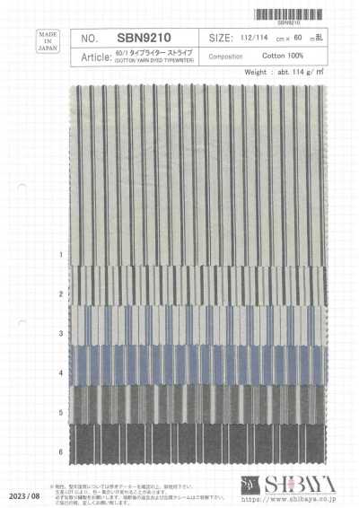 SBN9210 60/1 Typewriter-Stoff gestreift
