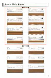L-6400-PIPING L-6400 Wildlederpaspelierung[Bandbandschnur] STAR BRAND (Hoshika) Sub-Foto