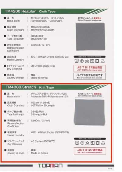 TM-4300 Reflektorband, Stretch-Strick, Rolle
