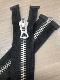 8-N-E-OR WALDES® Vintage-Reißverschluss, Neusilber, Größe 8, Polyesterband, Offen Asahi-Befestigungselemente Unterfoto