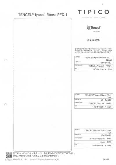 W-T4317 TENCEL™ Lyocell-Faser Baumwolle 30/1 Köper