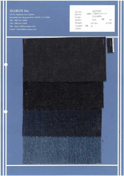 Selvedge aus echtem Indigo, stranggefärbt