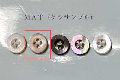 EX201MAT Takase beiger Front-4-Loch-Muschelknopf, matt