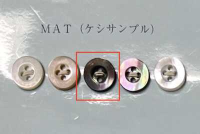 EX501MAT Mattierter schwarzer 4-Loch-Perlmuttknopf mit Rand