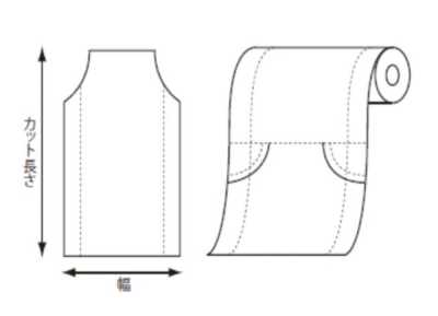 41464 Breittyp-PE-Rollenabdeckung mit Seitenfalte 580/680 mm x 1300 mm