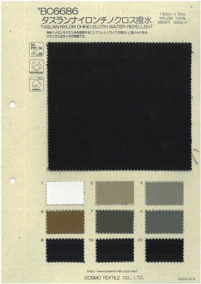 BC6686 Taslan-Nylon-Chinostoff, wasserabweisend