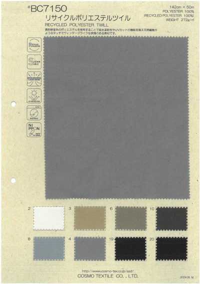 BC7150 Recycelter Polyester-Twill