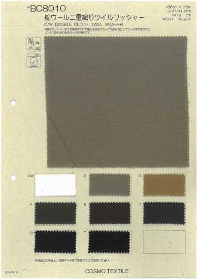 BC8010 Baumwoll-Woll-Doppelgewebe-Köper, Waschfinish